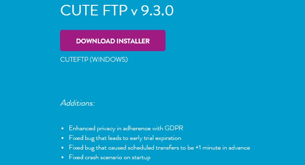 CuteFTP — A premium FTP for Windows platforms