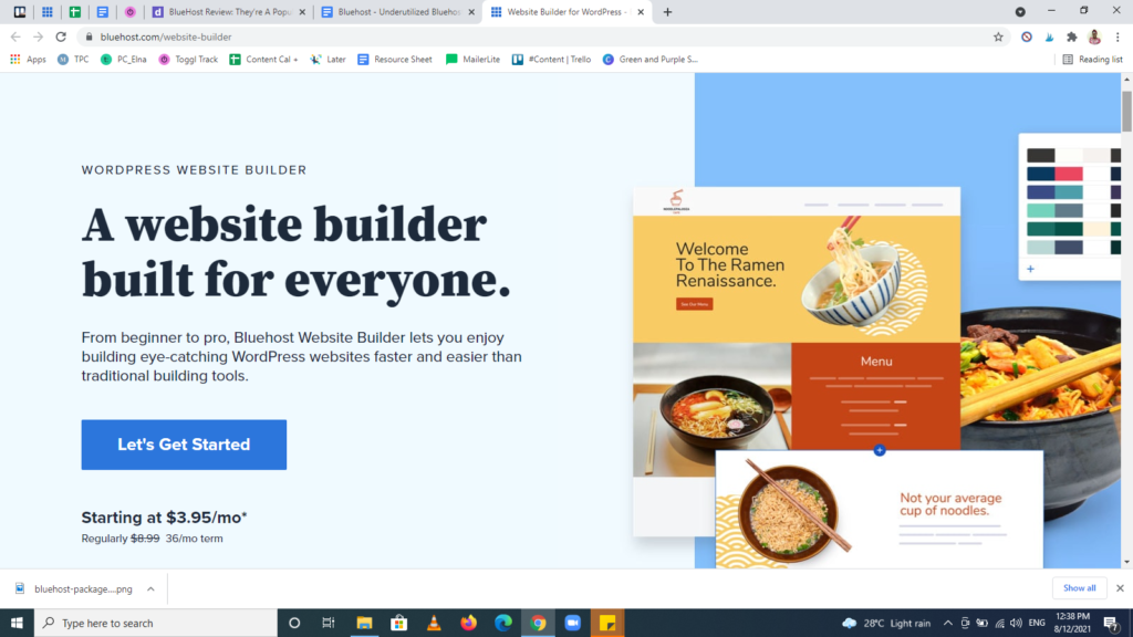 Screenshot of the Bluehost feature — Bluehost’s Website Builder