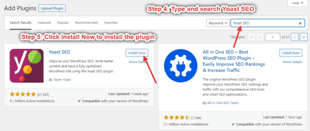 Installing Yoast SEO — WordPress plugin